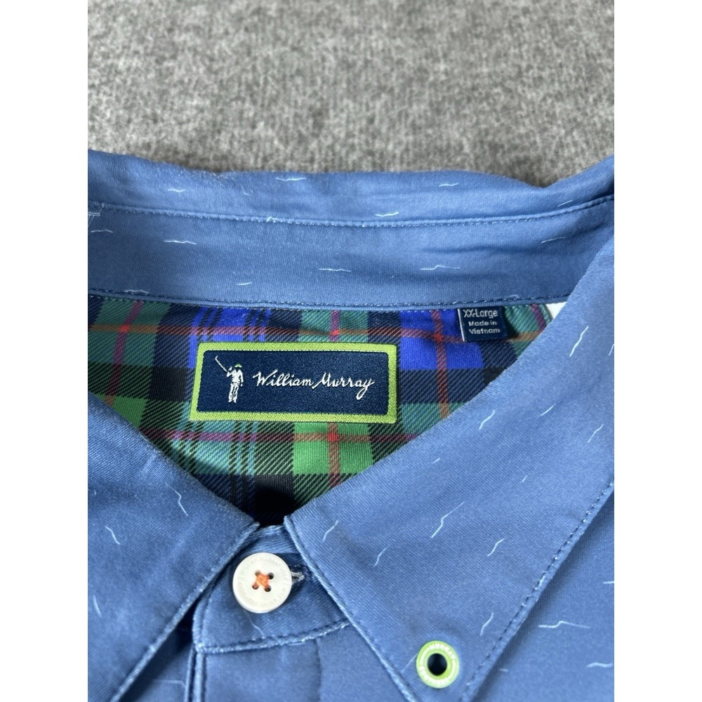 William Murray Polo Shirt Mens XXL Blue Sailboat Golf Performance Short Sleeve - Picture 5 of 8